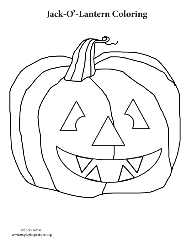 Jack O Lantern Coloring Sketch Coloring Page