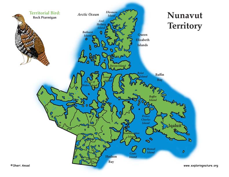 Нунавут канада карта