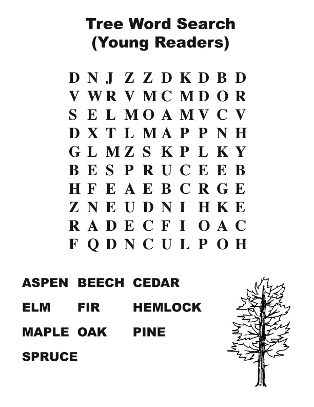 tree word search primary