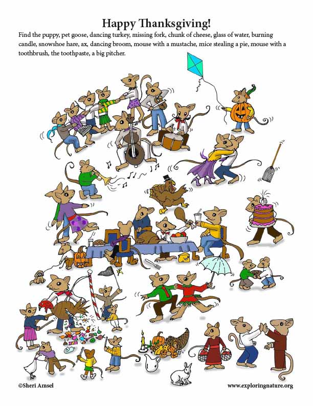 Mouse Thanksgiving Hidden Picture